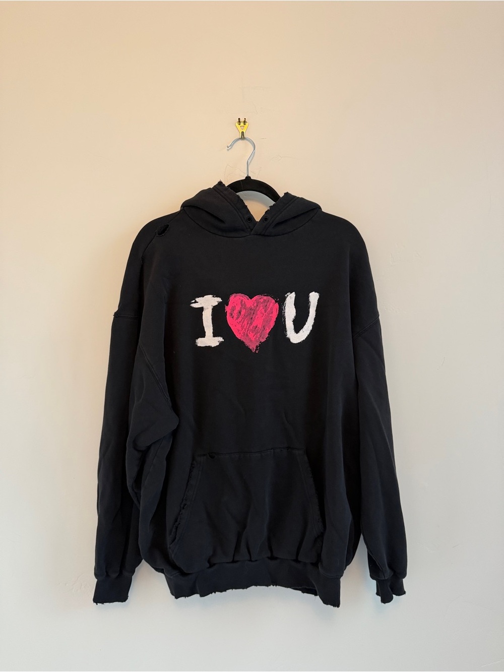 Balenciaga Black I❤️U hoodie